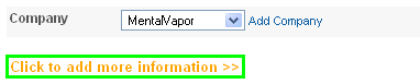 Add more information about the contact Add more information about the contact