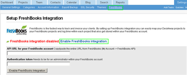 Setup FreshBooks Account Setup FreshBooks Account