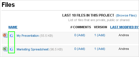 What are these G icons in the File section in my DeskAway account? What are these G icons in the File section in my DeskAway account?