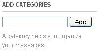Add Categories Add Categories