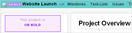 How can I differentiate between the On Hold projects and my other projects? How can I differentiate between the On Hold projects and my other projects?