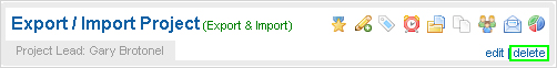 Delete Project Delete Project