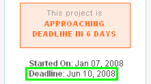 Project Deadline Project Deadline