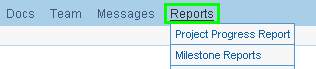 Project Reports Tab Project Reports Tab