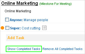 Show Completed Task Show Completed Task