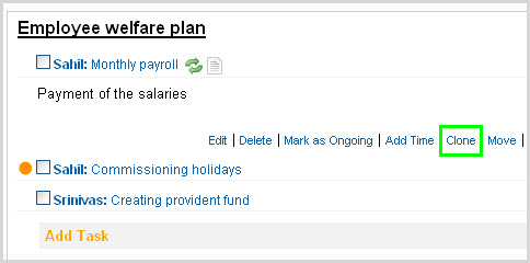 View tasks clone View tasks clone